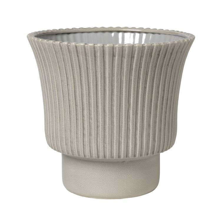 Broste Copenhagen Large Grey Stoneware Isaballa Plant Pot