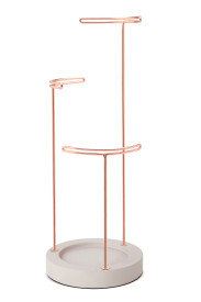 Umbra Tall Copper And Concrete Tresora Jewellery Stand