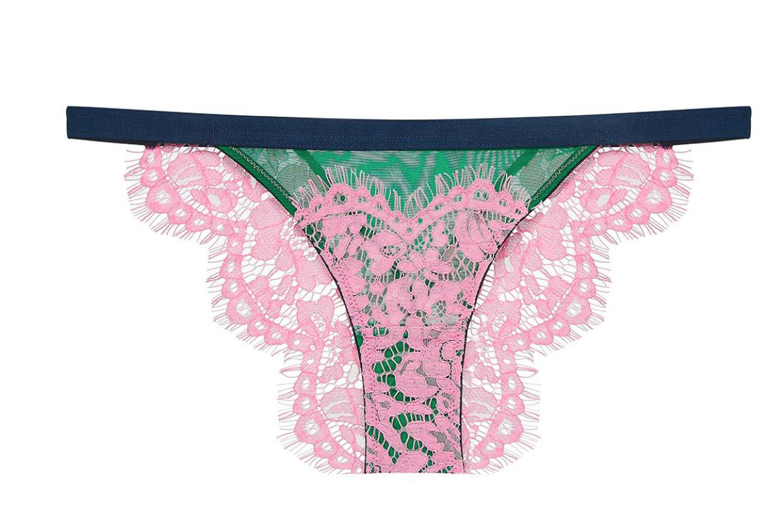 Dora Larsen Green Pink Pernille Tanga Knickers