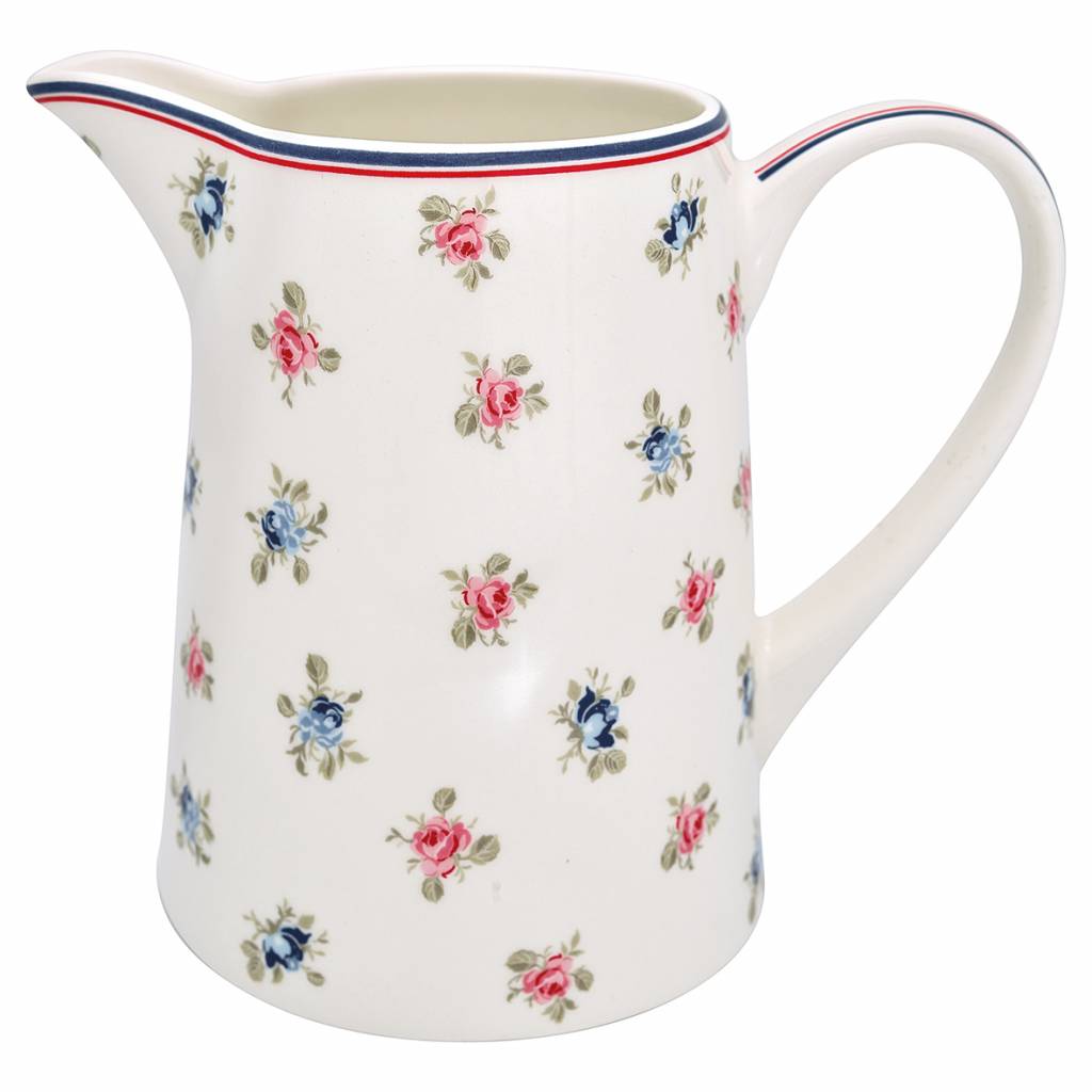 Green Gate 1L White Hailey Pitcher