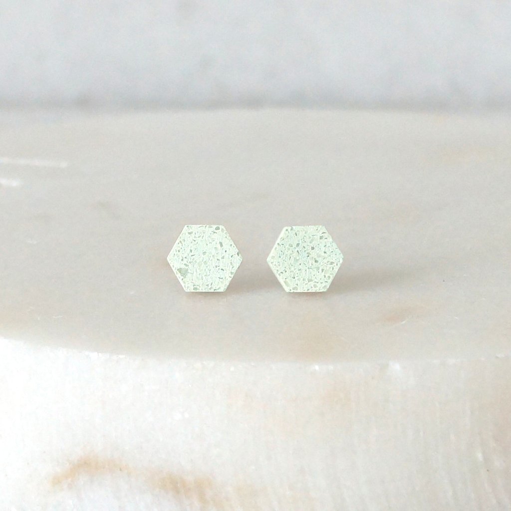 Promises Promises Hex Teal Ganite Earrings