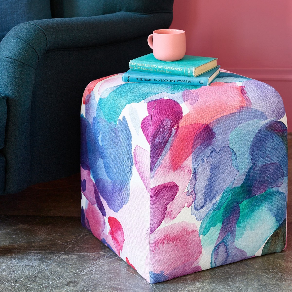 Bluebellgray Multicoloured Sienna Footstool