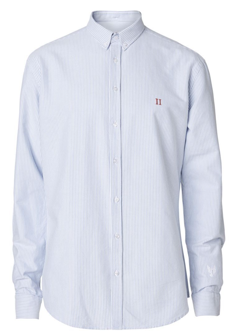 Les Deux Nørregaard Shirt - Light Blue White 