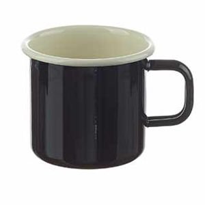 Muender Email Black Enamel Cup