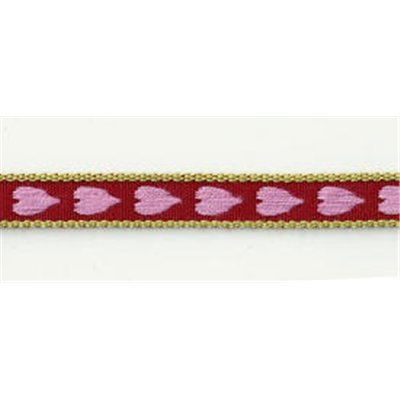 Red Heart Woven Ribbon