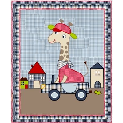 Room Seven Giraffe Boy Quilt