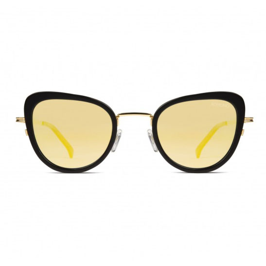 With Marlow Billie Womens Gold Black Sunglasses