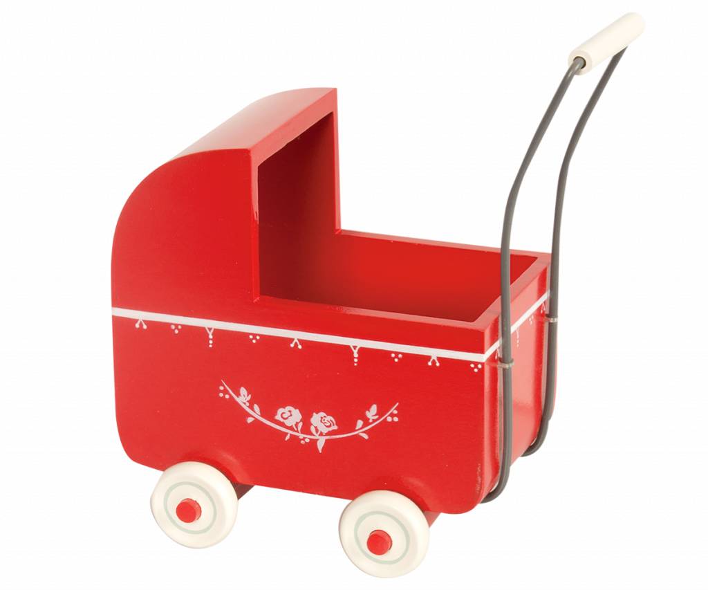 Maileg Little Red MY Bunny Rabbit Doll Carriage  