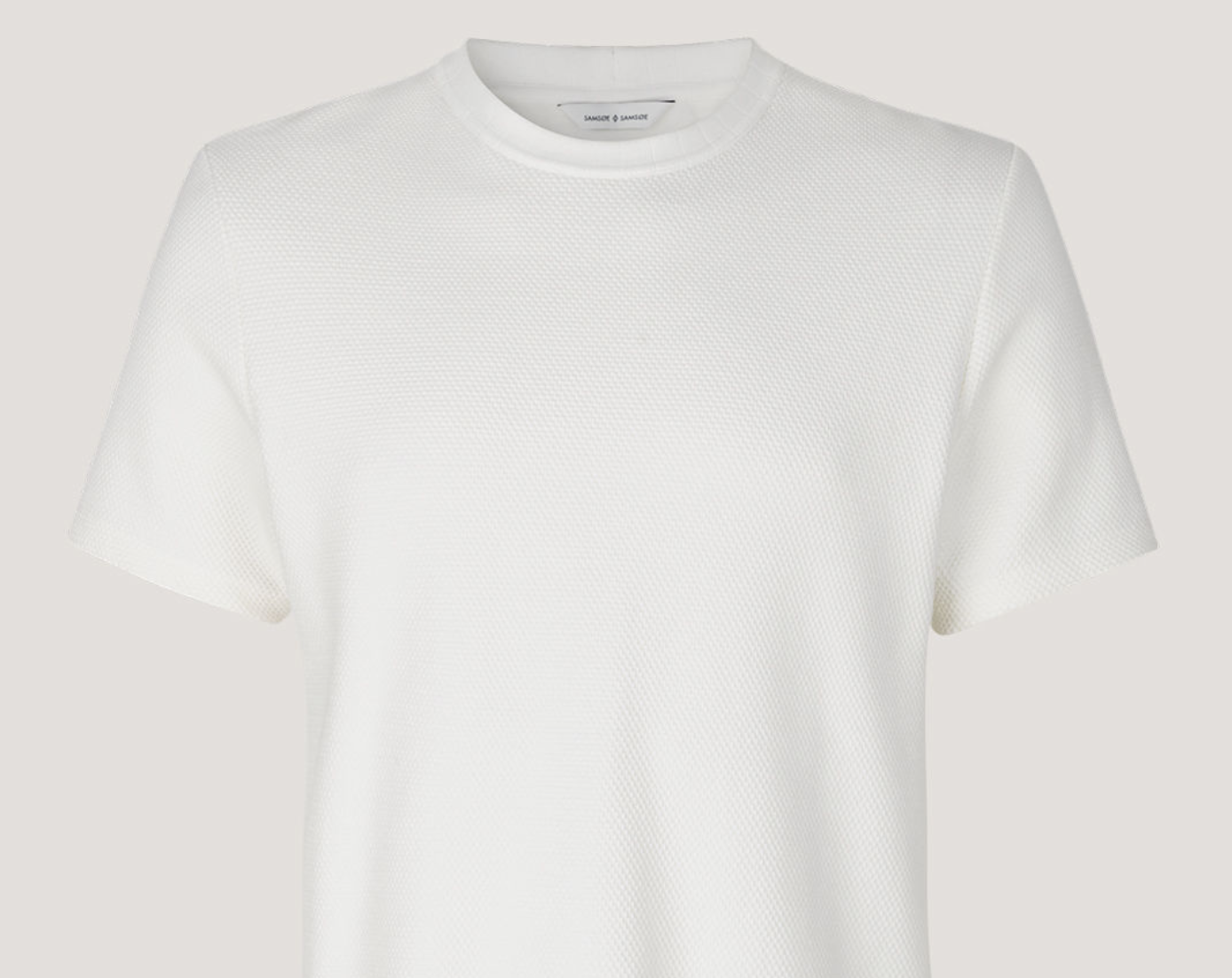 SamsoeSamsoe Clear Cream Guy O  Neck Short Sleeved Tee 