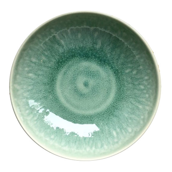 Tourron Dinnerware Large Jade Ceramic Pasta Plate