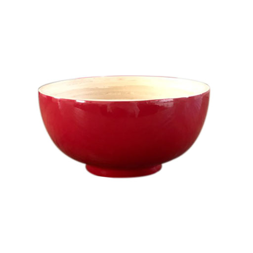 Bibol Small Cherry Lacquered Bamboo Bowl