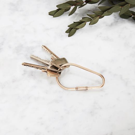 Monograph Brass Drop Keyring