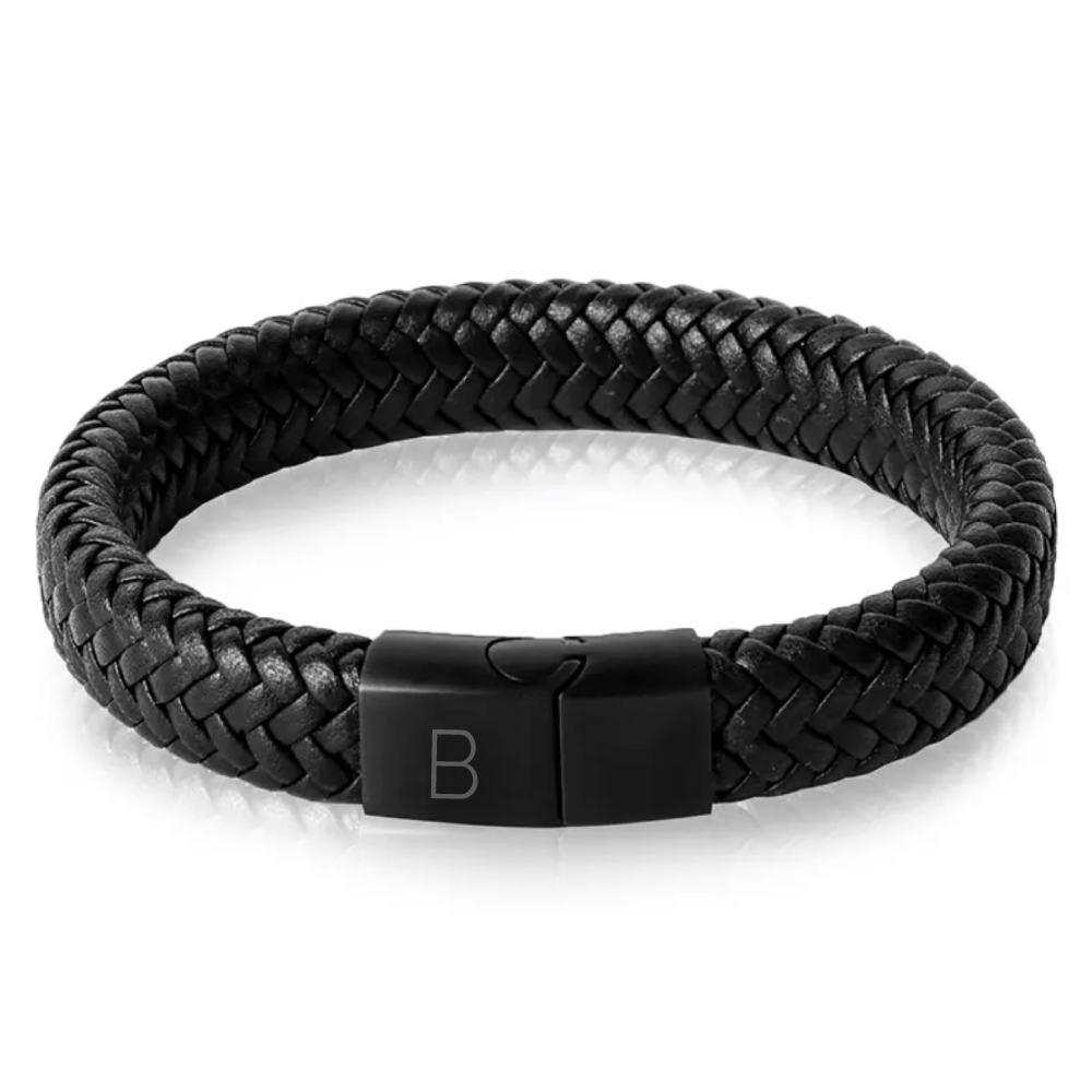 Bornisimo Moon Braided Leather Bracelet 