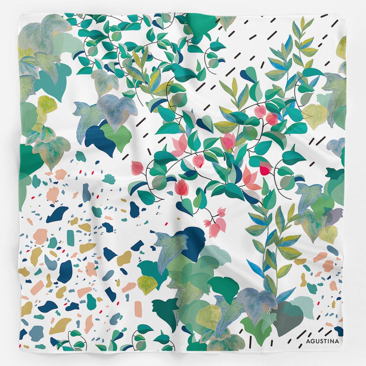 Agustina Studio Batlle Silk Floral Scarf