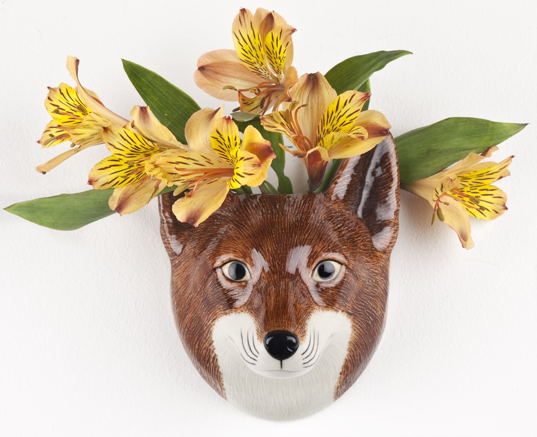 Quail Ceramics Fox Wall Vase