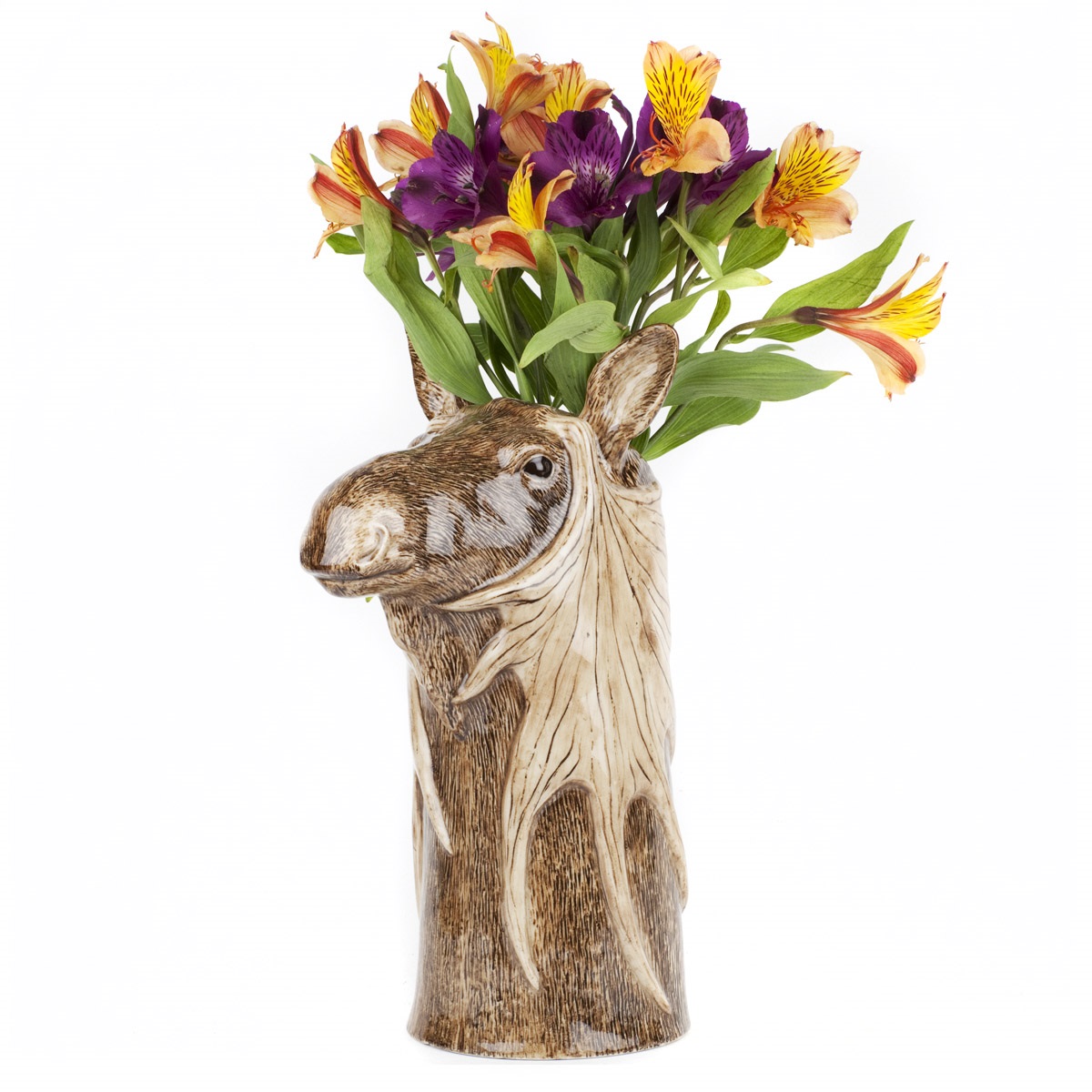 Quail Ceramics Moose Tall Flower Vase