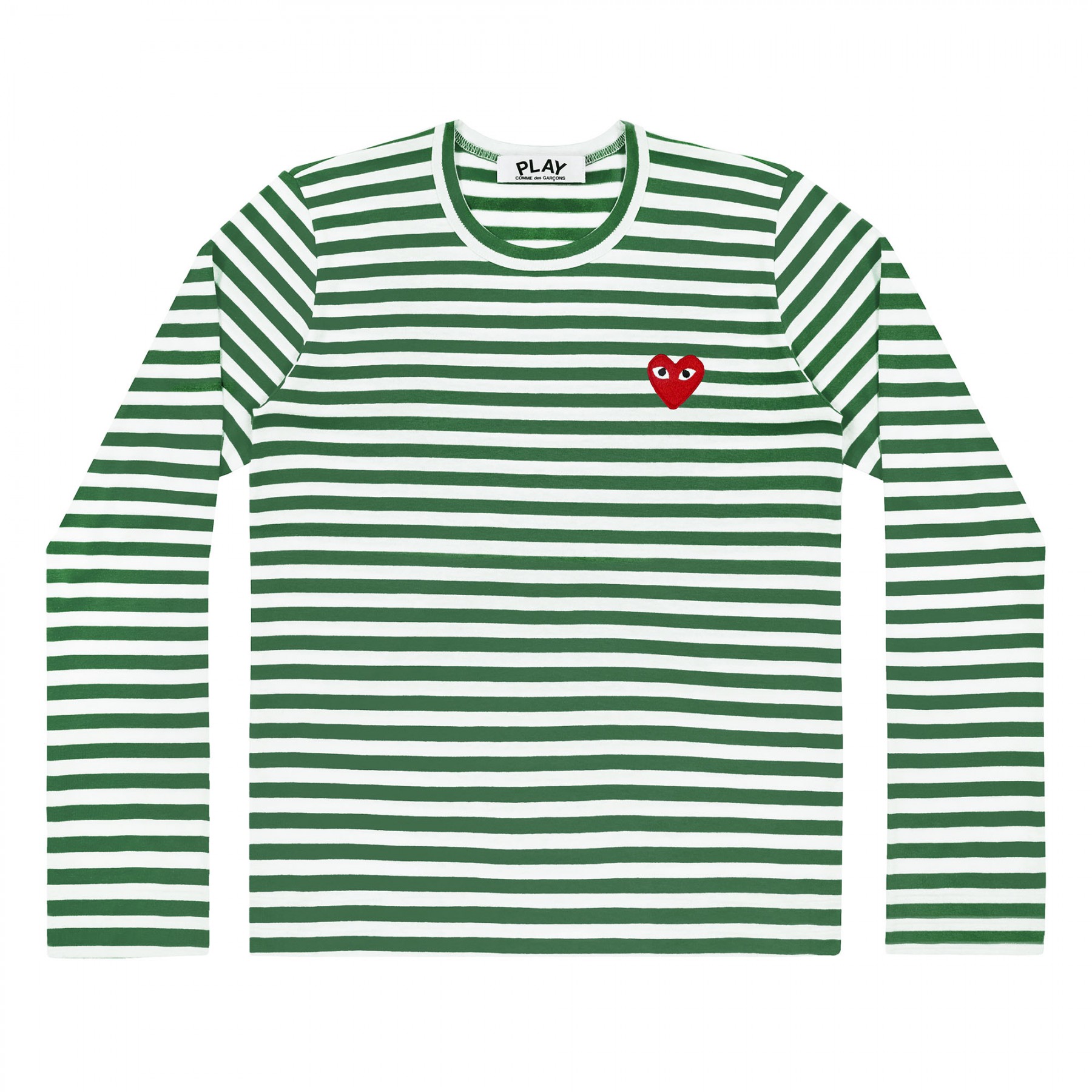 Comme Des Garcons Play Comme des Garçons Striped T-Shirt (Green/White) P1T164