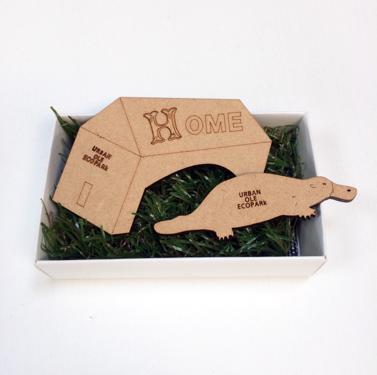 Urban Ole Eco Park Wooden Animal House Magnetic Platypus