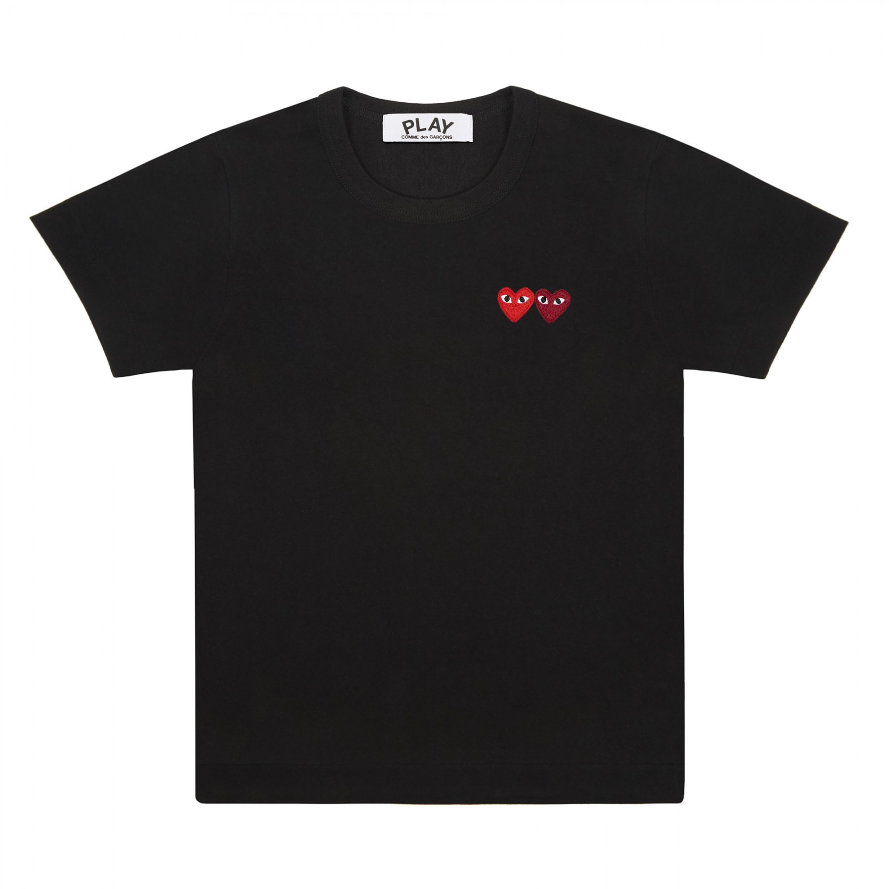 Comme Des Garcons Play Comme des Garçons T-Shirt with Double Heart (Black) P1T226