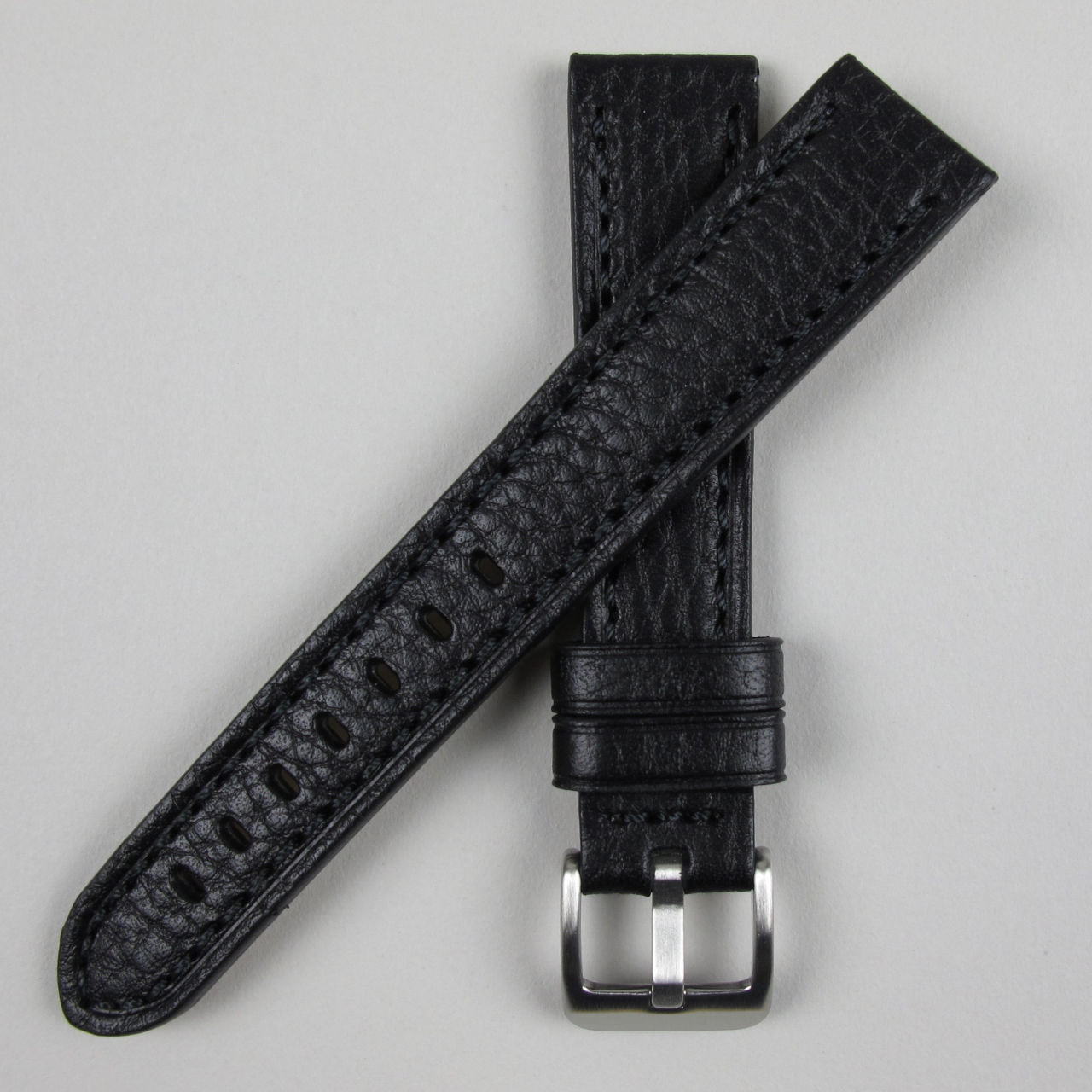 black-thick-leather-watch-strap