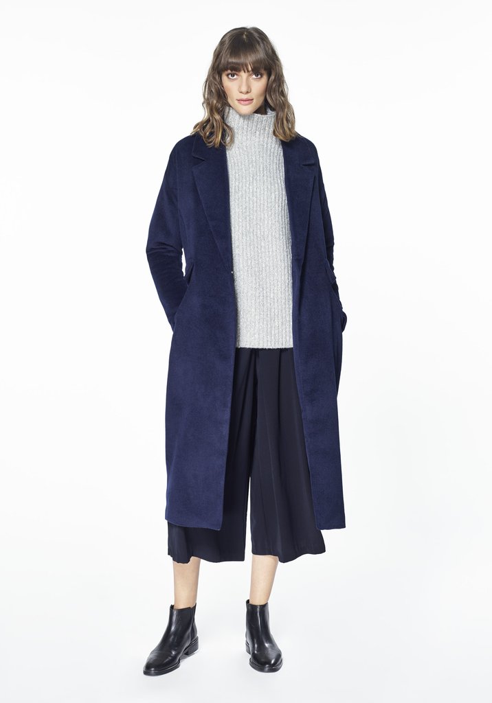 Paisie Navy Wool Coat