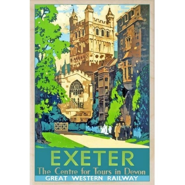 The Wooden Postcard Company Exeter Cathedral Wooden Fridge Magnet