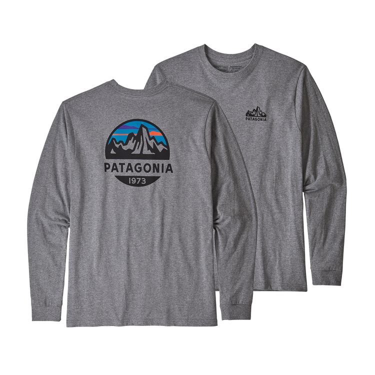 Patagonia Gravel Heather Fitz Roy Scope LS Tee