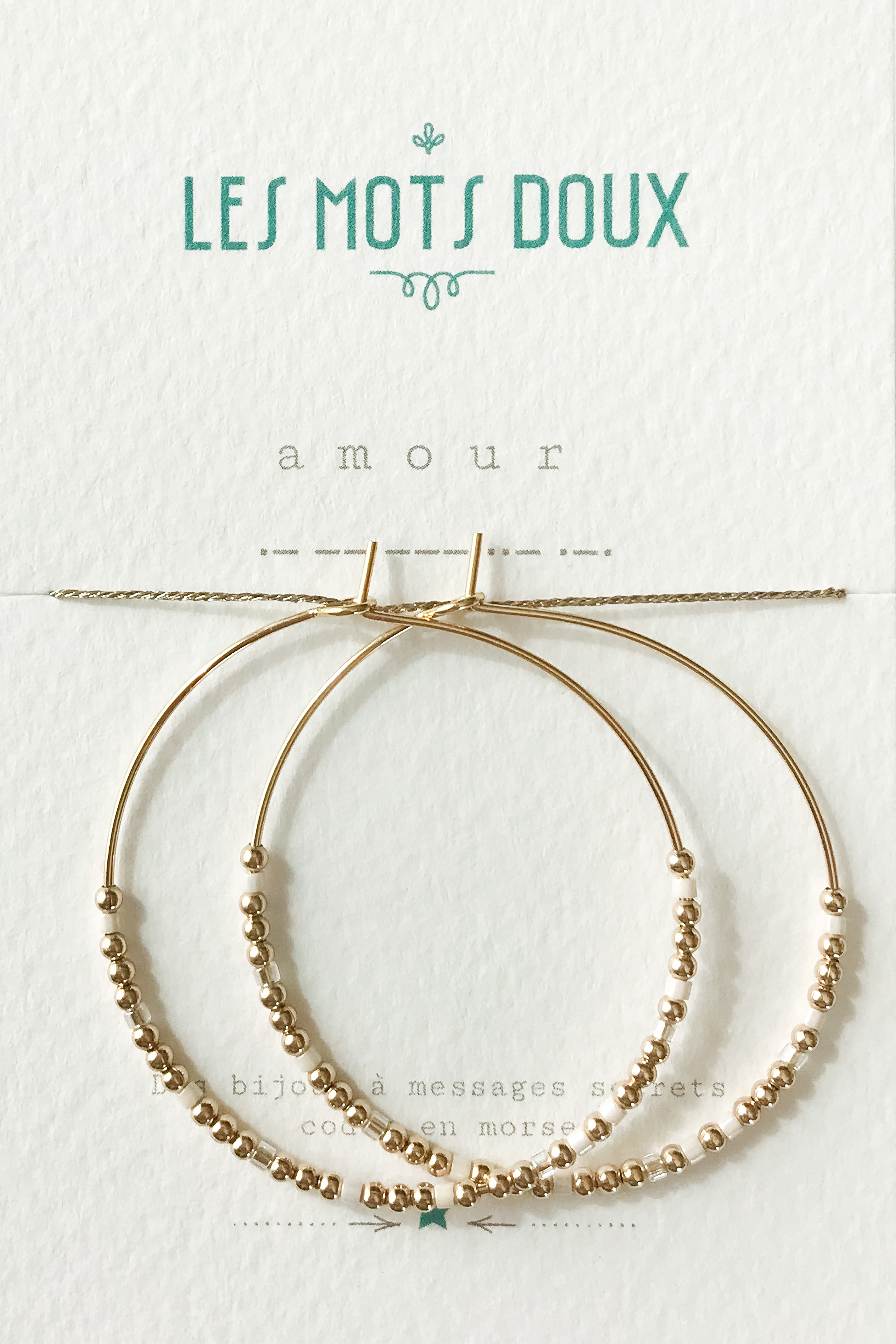 Les Mots Doux Amour Pearl Hoop Earrings