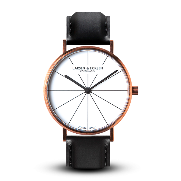 Larsen & Eriksen Copper White Black 37mm Absalon Watch