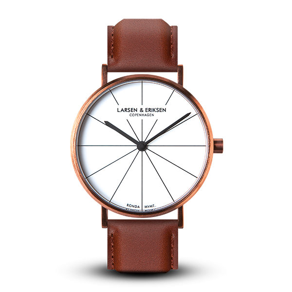 Larsen & Eriksen Copper White Brown 37mm Absalon Watch