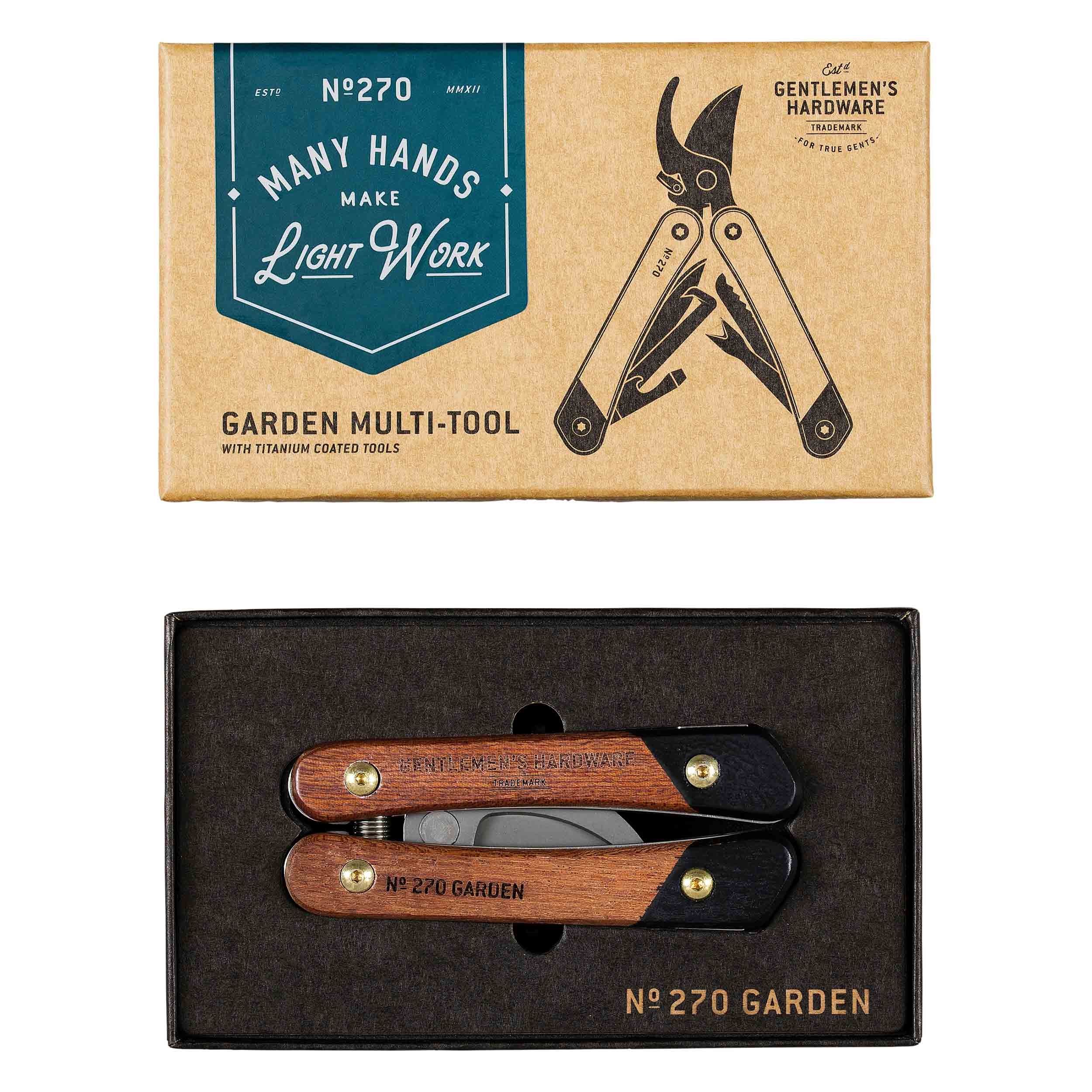 Wild & Wolf  Wood & Titanium Finish Garden Multi-Tool