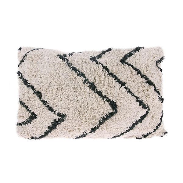 HK Living Monochrome Zig Zag Cotton Cushion