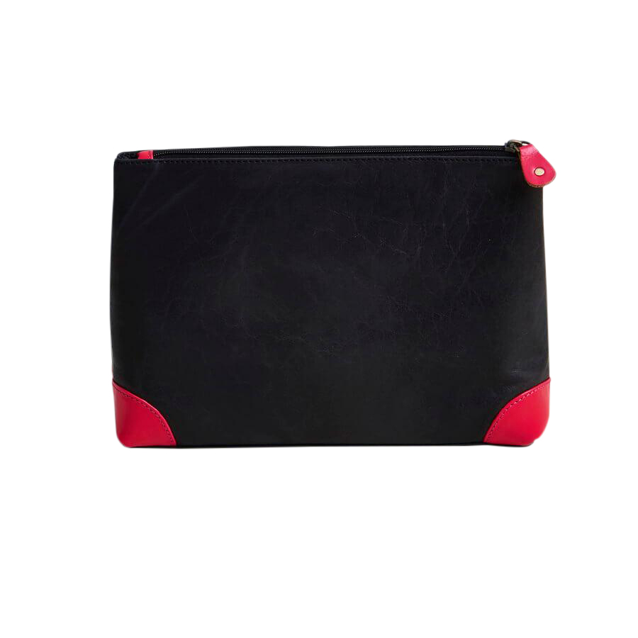 Vida Vida Two colour Leather Toiletry Bag