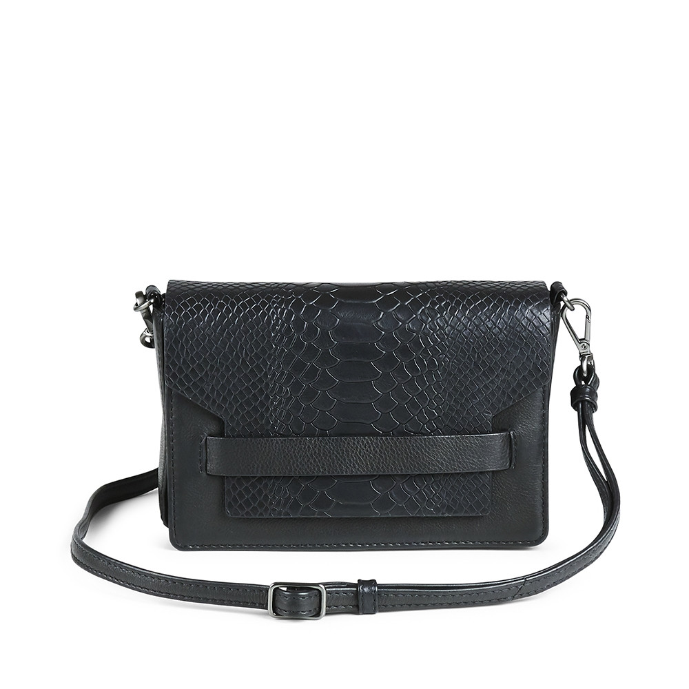 Trouva: Black Snake Vanya Crossbody Bag