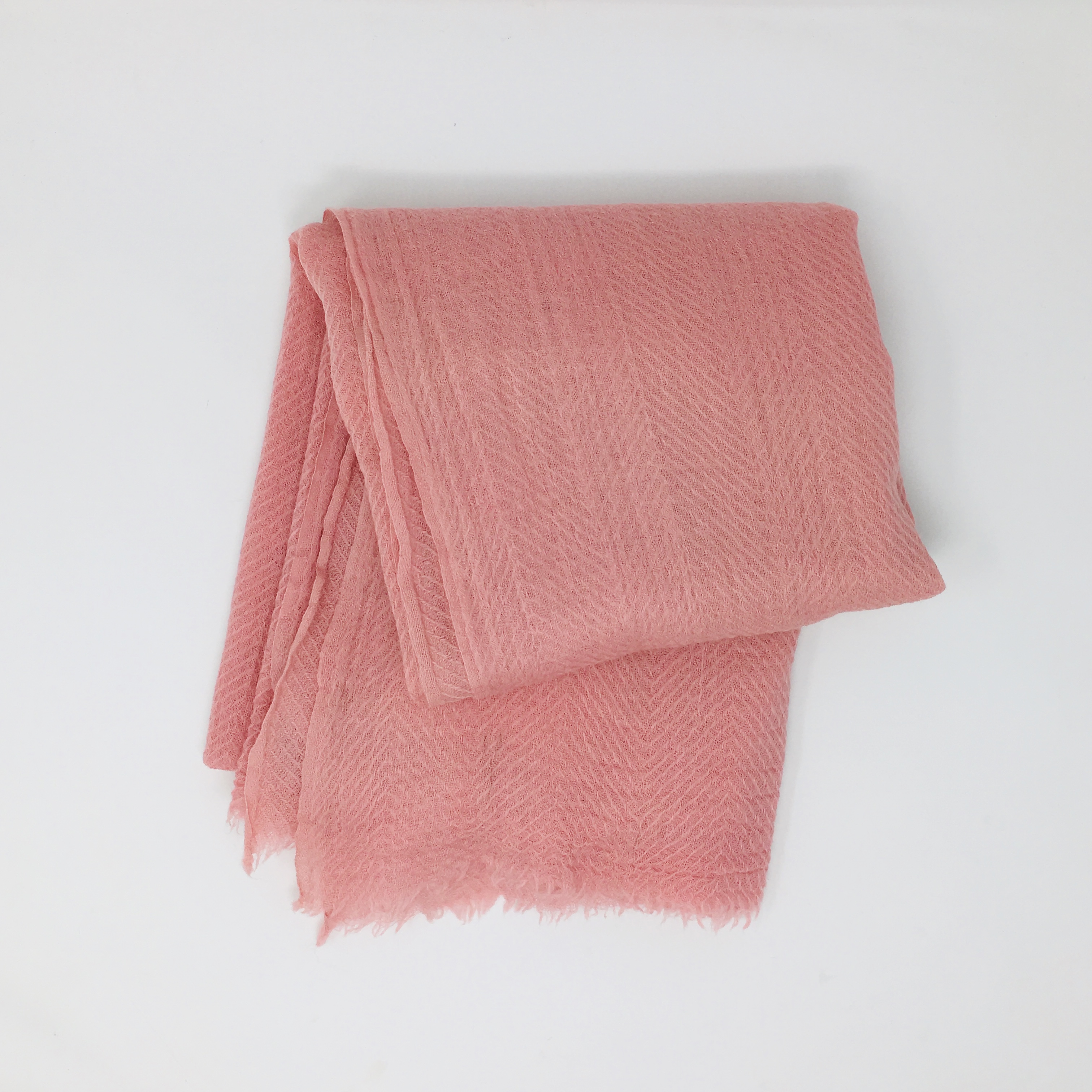 Pale & Interesting Fine Wool Scarf- Pink