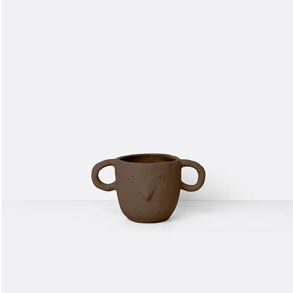 Ferm Living Mus Ceramic Pot Cup Red Brown Small