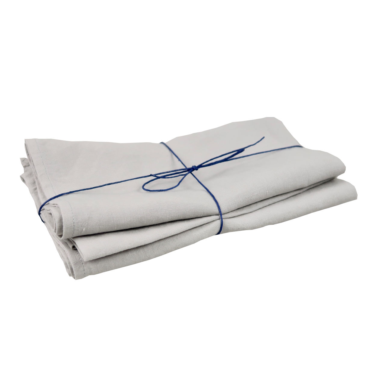 Black Bough Set of 4 Handmade Linen Napkins - Pale Grey