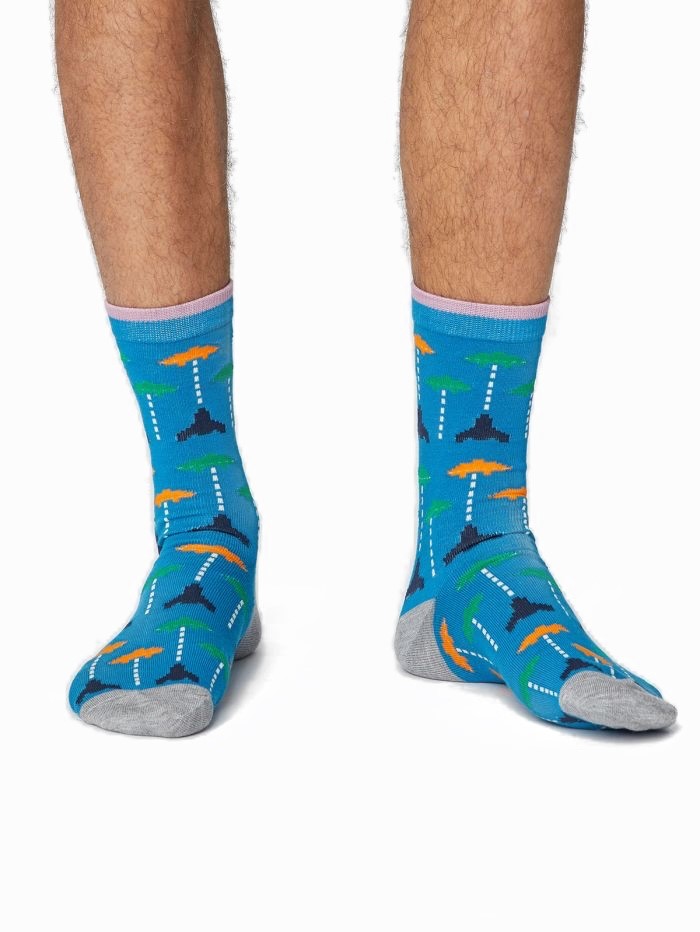 Blue Gaming Breathable Socks