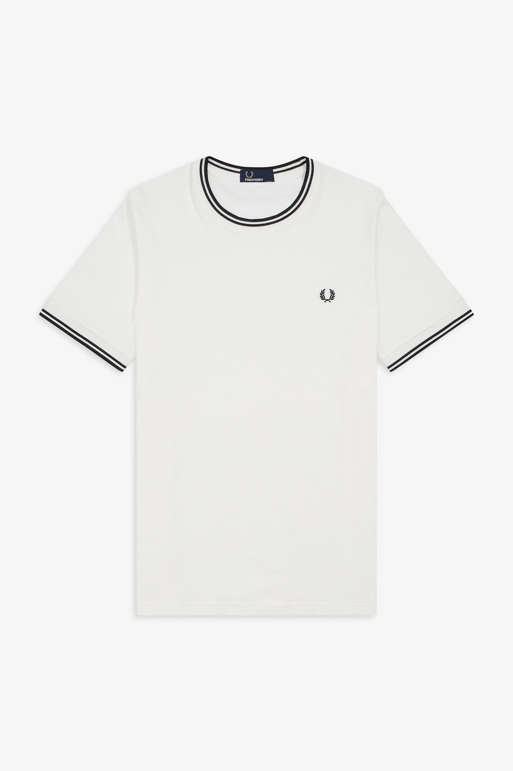 Fred Perry Twin Tipped T-Shirt - Snow White