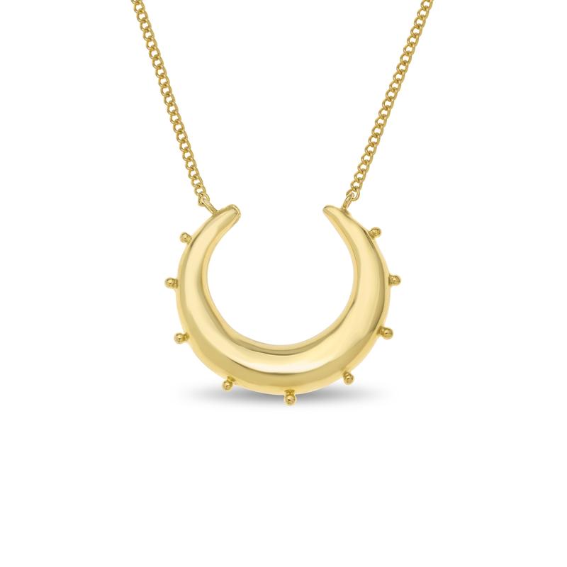 Amai Jewellery 18 Carat Gold Vermeil Stud Ball Necklace 