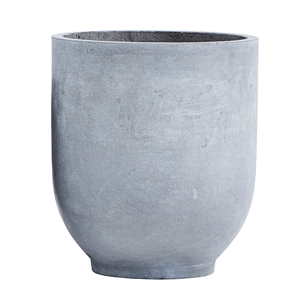 Mink Interiors Grey Concrete Planter - Large (30 x 34cm)