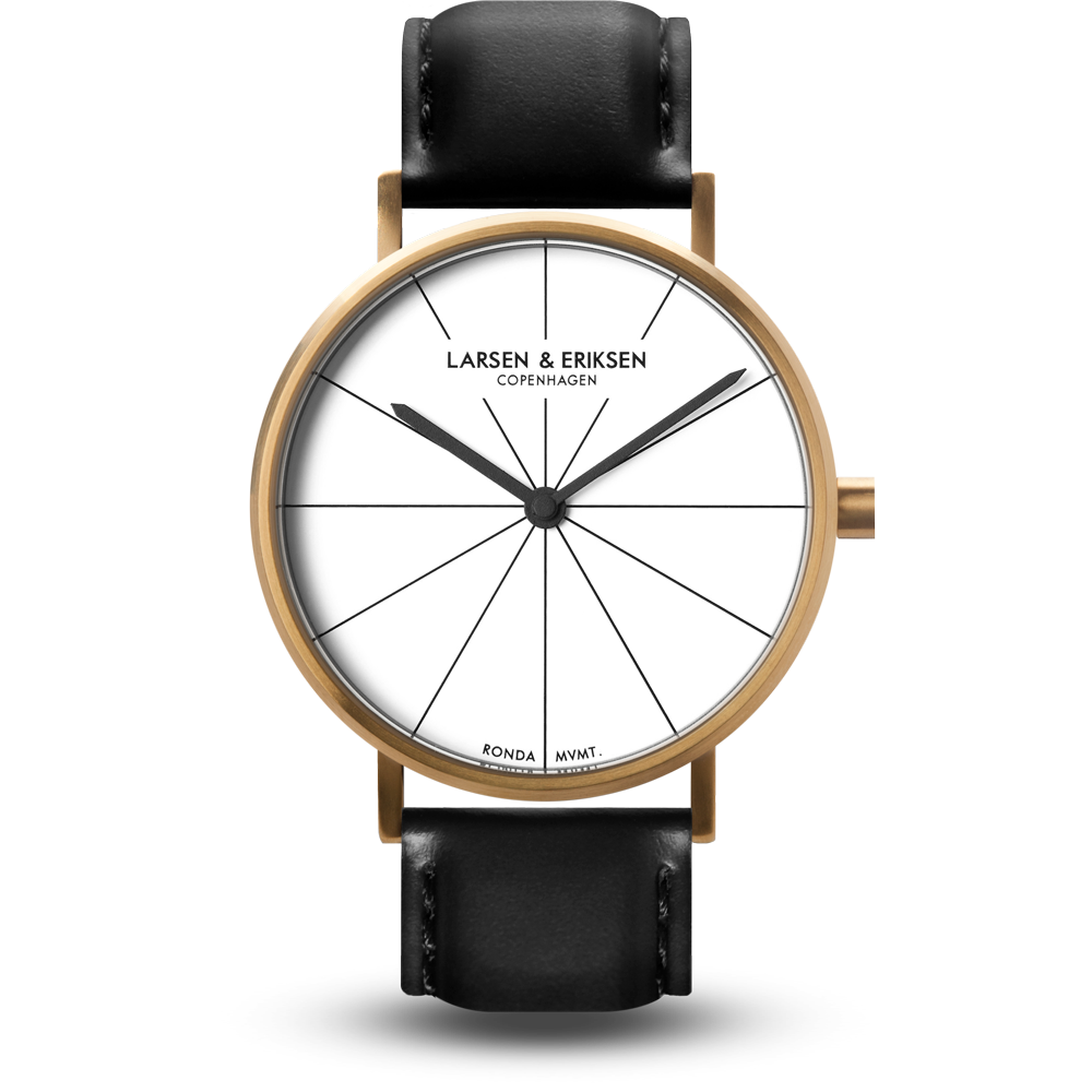 Larsen & Eriksen Gold White Black 41mm Absalon Watch