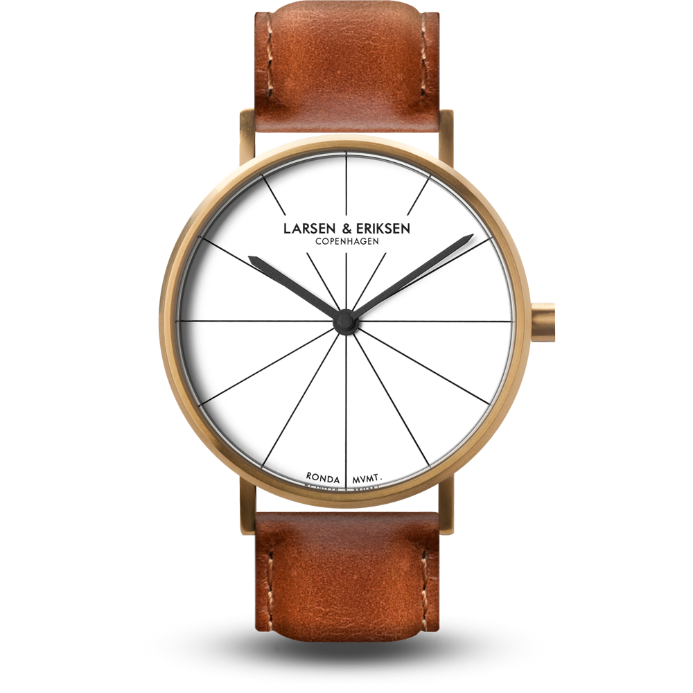 Larsen & Eriksen Gold White Brown 41mm Absalon Watch