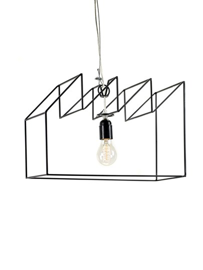 Serax Black City Led Factory Pendant