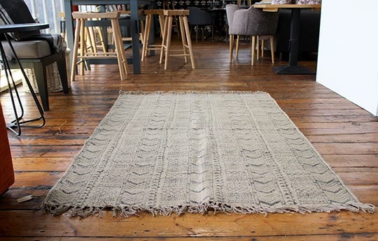 Black Eni Block Print Rug