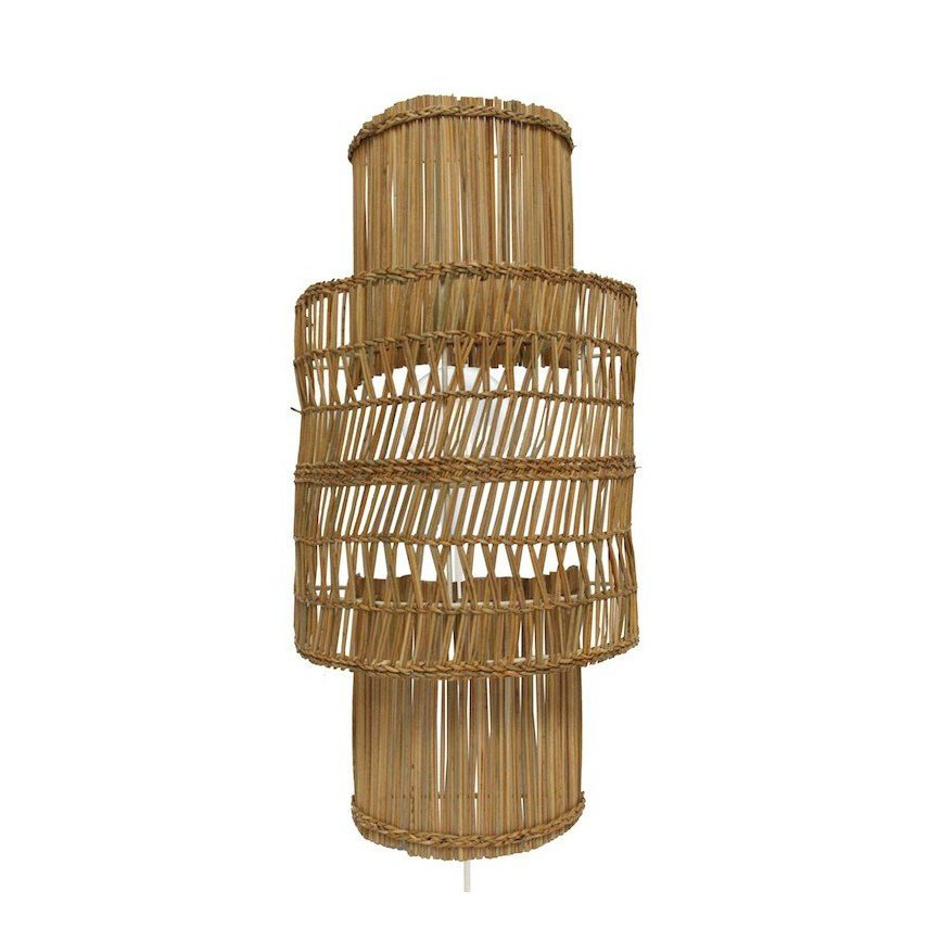 Kasbah Small Natural Straw Applique Wall Lamp