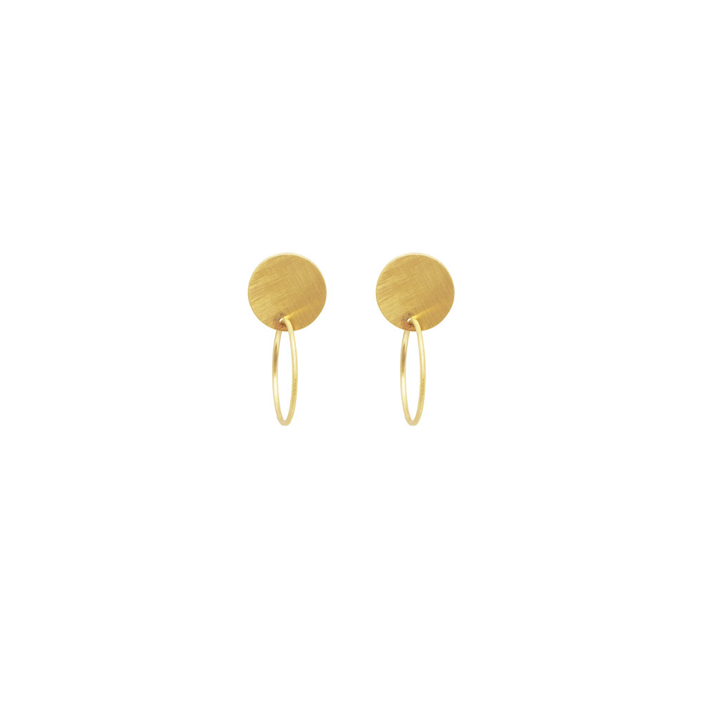 Dansk Smykkekunst Gold Plated Copper Aida Solid Earring