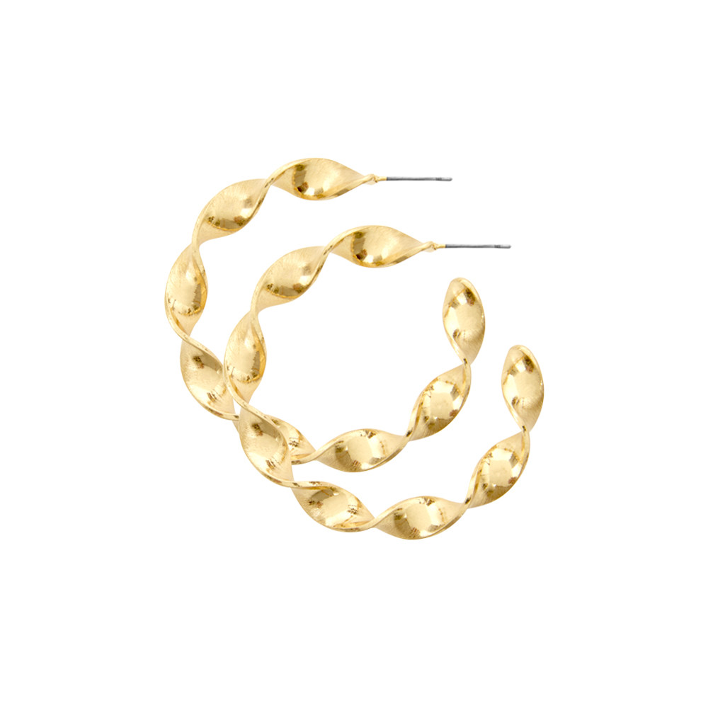 Dansk Smykkekunst Gold Plated Copper Tara Swirl Earring