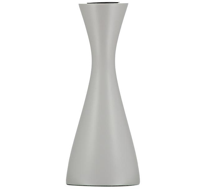 British Colour Standard Candleholder Wooden in Pale Gull Grey