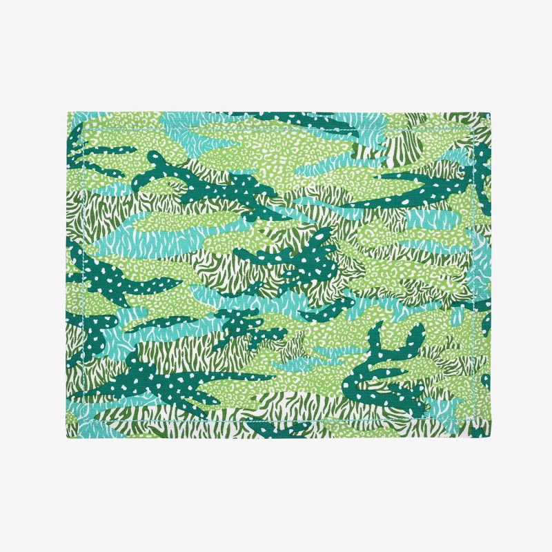 Safomasi Safari placemat 35 x 45cm set of 2 / Green camo